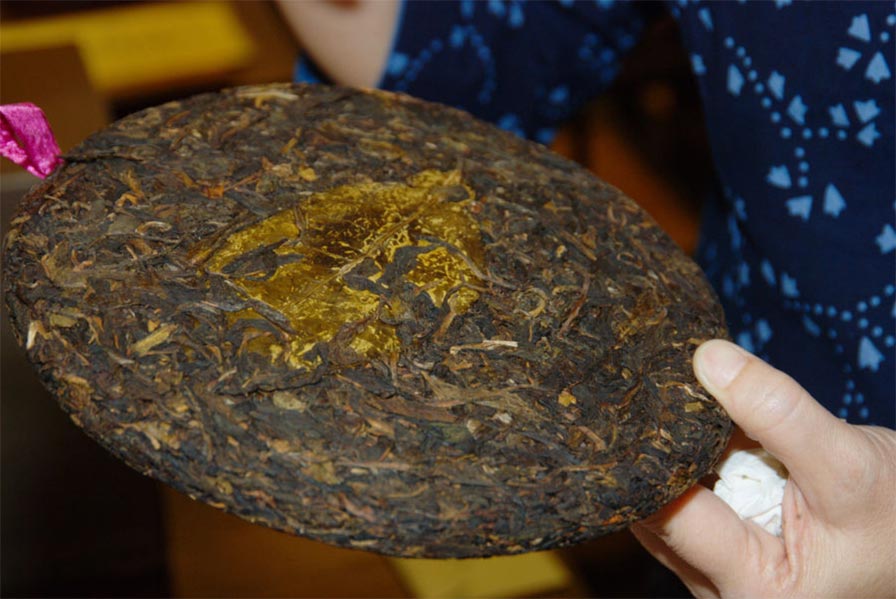 Galette de thé Pu-erh