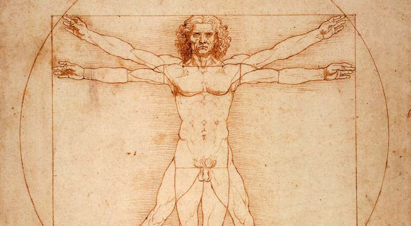 Homme de Vitruve par Leonard de Vinci