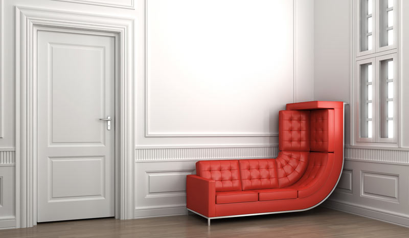 Image en 3D d'un canapé impossible