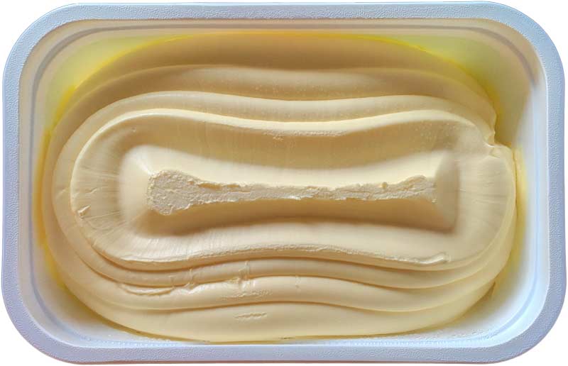 Photographie d'un pot de margarine