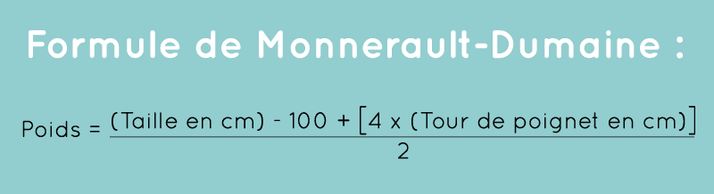 Formule de Monnerault-Dumaine pour calculer son poids idéal
