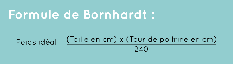 Formule de Bornhardt pour calculer son poids idéal