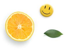 Smiley et orange