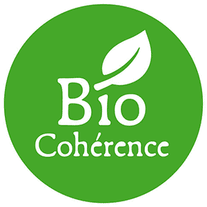 Logo Bio Cohérence pour certifier les aliments bio selon les anciennes règles de la certification AB, plus exigeante que l'actuelle certification européenne.