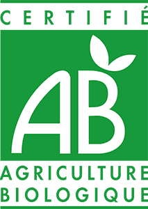 Logo de la certification française AB (pour agriulture biologique), permettant d'identifier les aliments bio de la nourriture conventionnelle