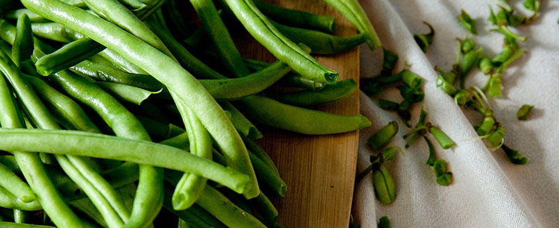 Haricots verts équeutés